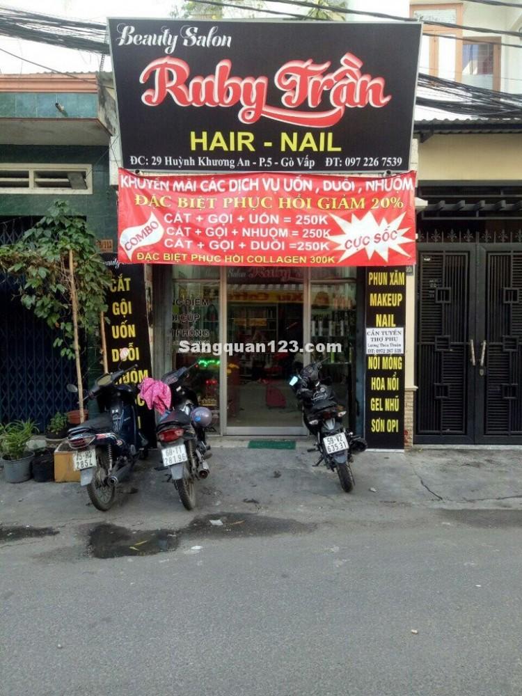 Sang tiệm tóc đang kinh doanh ổn định ở Gò Vấp