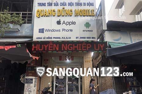 Sang cửa hàng điện thoại MT Lê Hồng Phong Quận 10