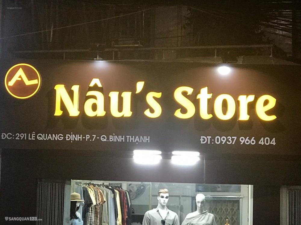 Sang shop thời trang mặt tiền Lê Quang Định, khu dân cư đông đúc