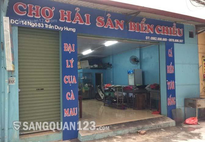 Sang nhượng cửa hàng Hải sản tươi sống ngõ 83 Trần Duy Hưng