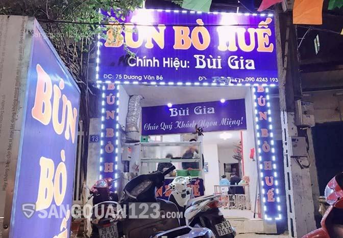 Sang nhượng quán ăn tại số 75 Dương Văn Bé, quận Hai Bà Trưng, HN
