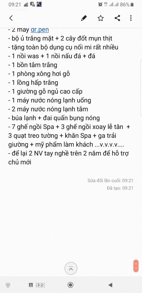 Sang Spa mặt tiền Nguyễn Văn Luông Q6 giá 150tr