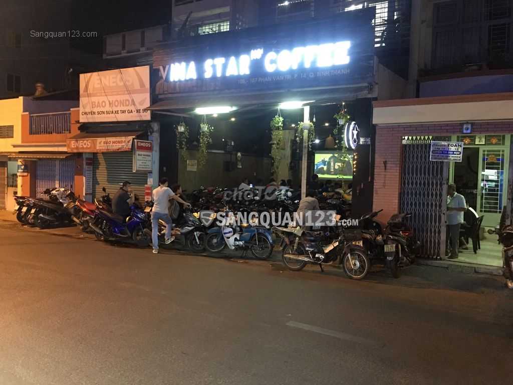 Sang lại quán cafe mặt tiền quận Bình Thạnh, HCM