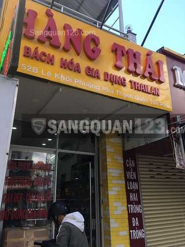 Cần sang toàn bộ shop hàng Thái Lan, mặt tiền Lê Khôi, Quận Tân Phú
