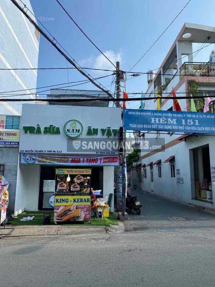 Sang quán Trà sữa, Ăn Vặt, Bánh mì Kebad 2 mặt tiền đường Nguyễn Thị Kiêu